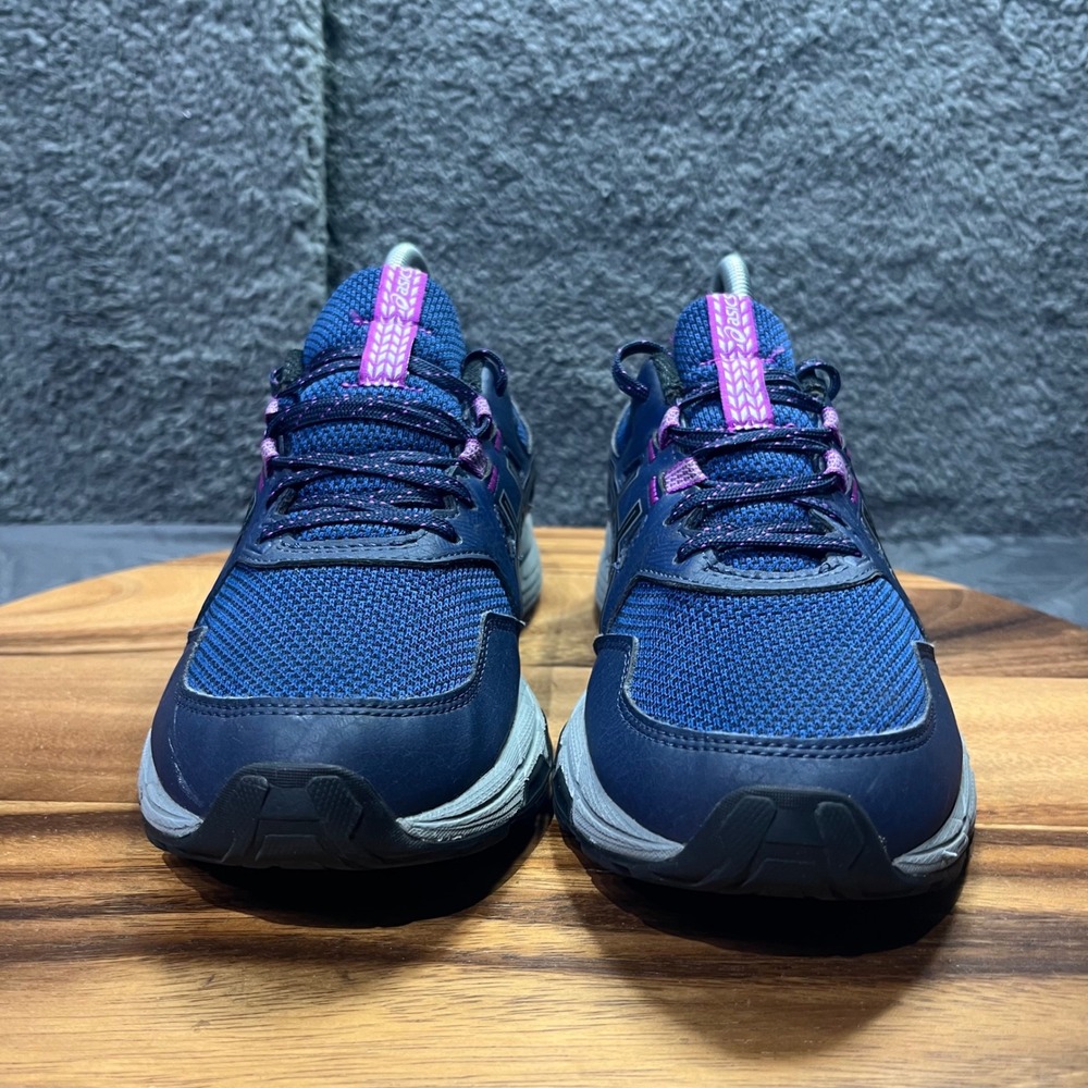 ASICS Gel Venture 8 Women's Navy Purple Trail‎ Running Shoes Sneakers Size 8 - Picture 4 of 12